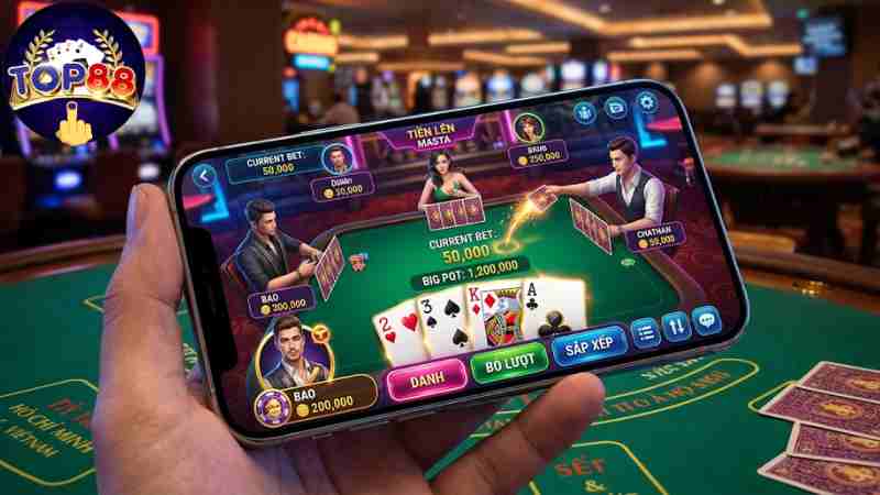 Giao diện sảnh game bài 3D sống động và vô cùng chân thực.