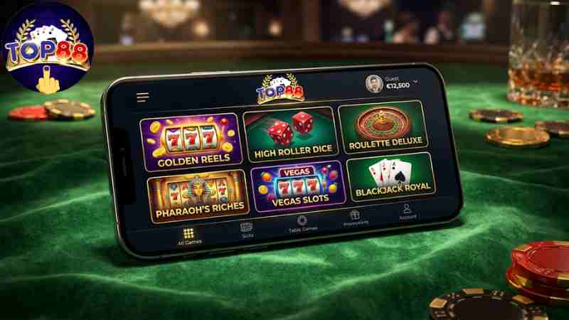 Giao diện trang chủ sảnh game bài đỉnh cao và sang trọng.