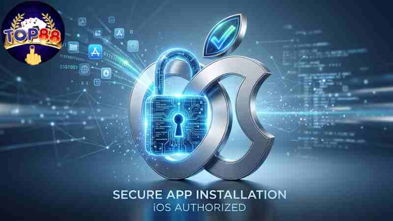 Quá trình cấp quyền tin cậy cho ứng dụng trên thiết bị iOS.